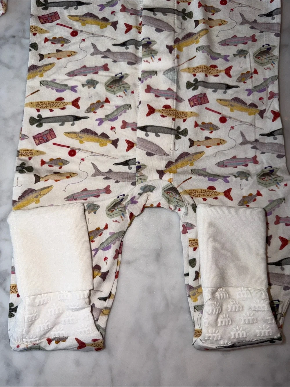 NWT MAGNETIC ME MODAL CONVERTIBLE COVERALL Fish Print One-Piece 9/12M